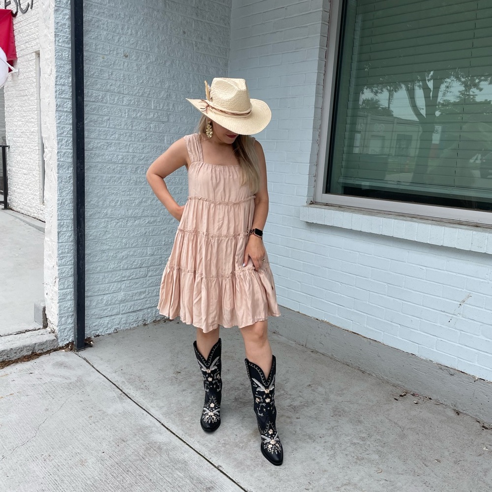 Dusty pink maxi dress